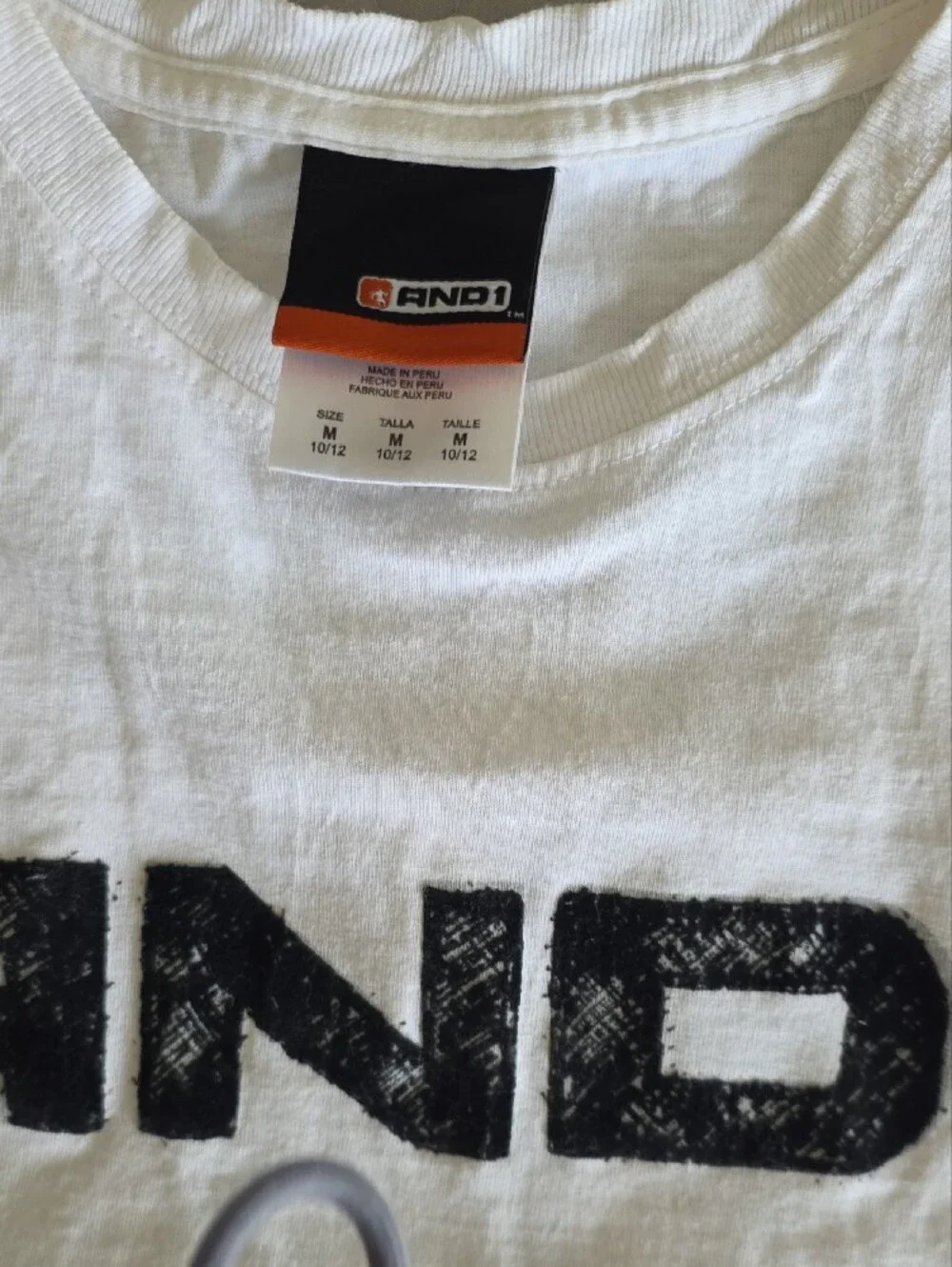 And1 White Tank with Black Logo Graphic